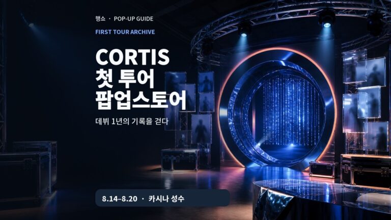 CORTIS 팝업스토어 2026 콘서트 아카이브 공간 안내 이미지
