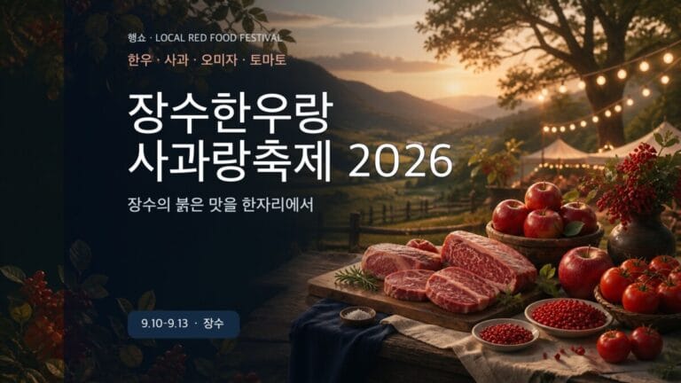 장수한우랑사과랑축제 2026 한우 사과 체험 방문 가이드 대표 이미지