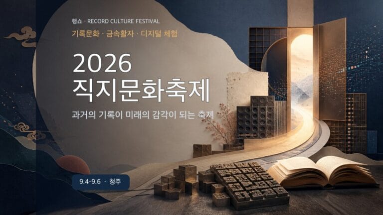 2026 직지문화축제 금속활자 AI 공연 방문 가이드 대표 이미지